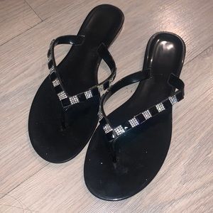Black Jelly Flip Flops